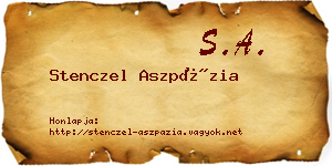 Stenczel Aszpázia névjegykártya